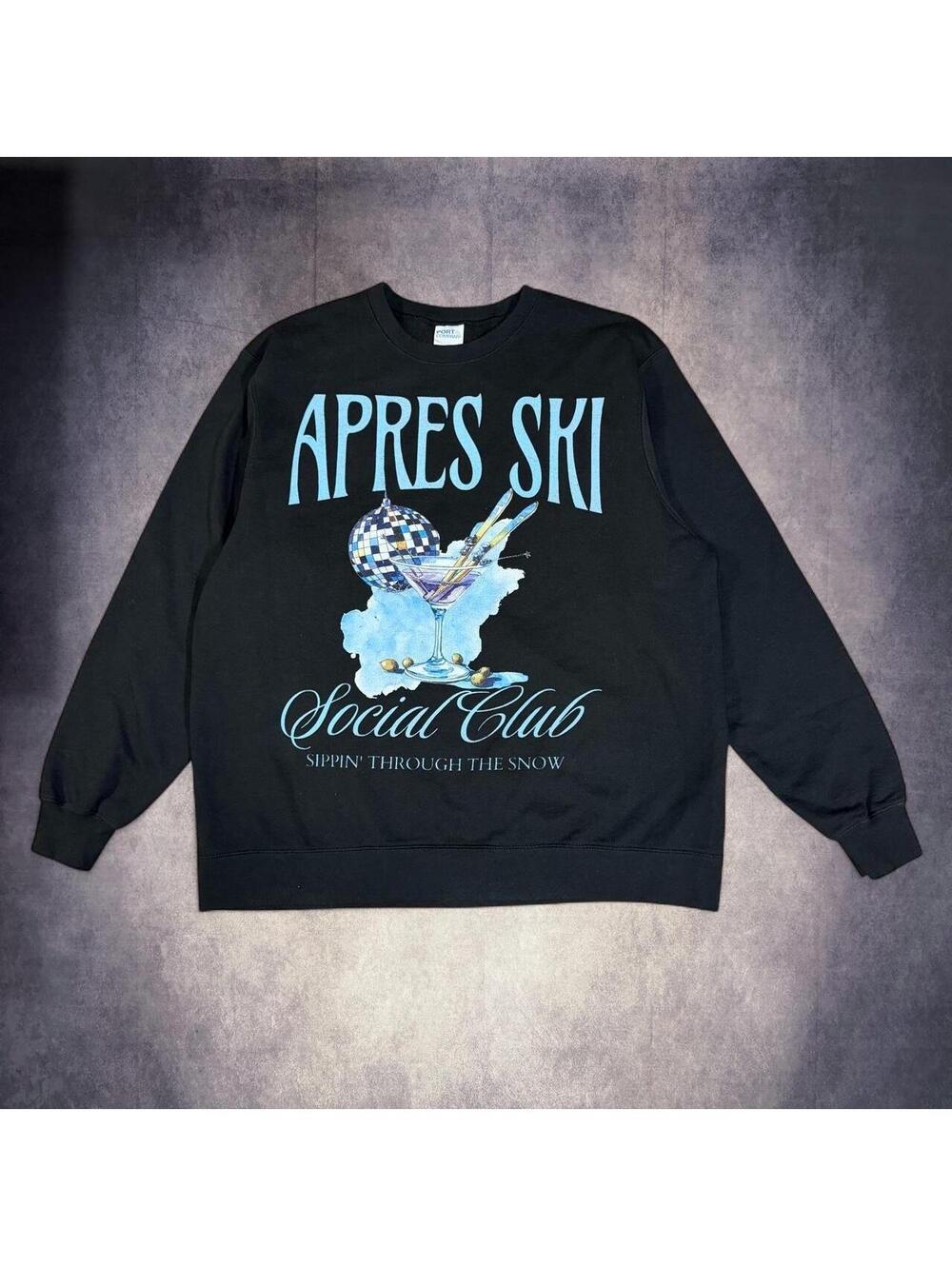 Vintage 90s Apres Ski Social Club Crewneck Sweatshirt